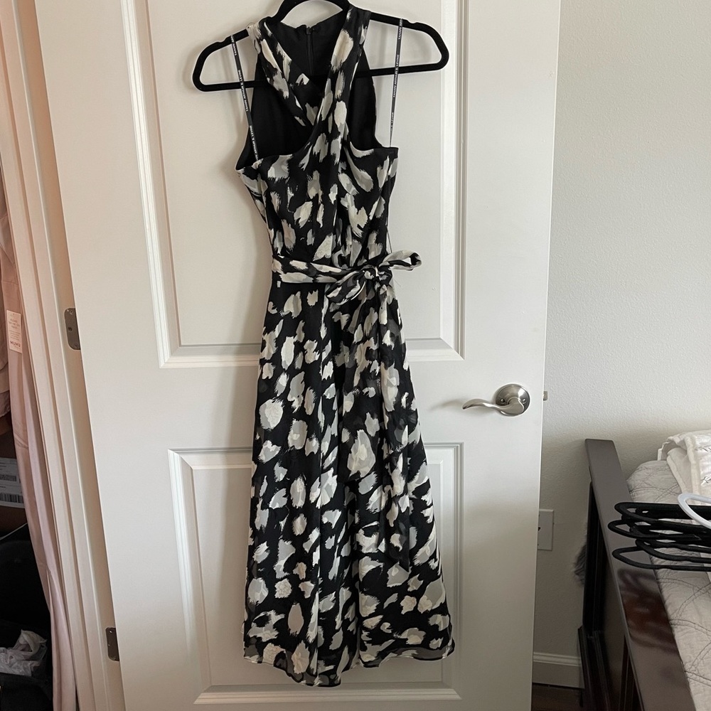 Crossed Halter Neck Dress